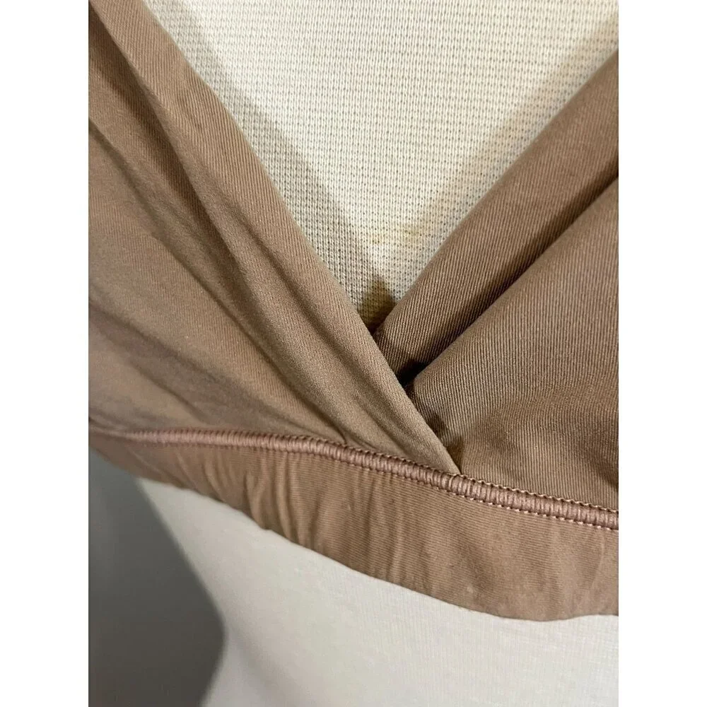 SKIMS Bra Women 2X Beige Fits Everybody Cross Over Stretch Bralette Neutral Sexy - Picture 4 of 11